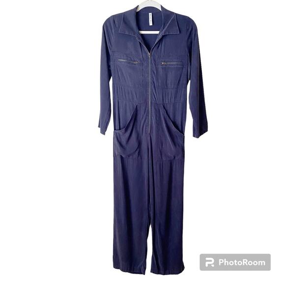Rachel Pally | Shelby Jumpsuit Coveralls Utility Minimalist Indigo Blue XS - Picture 3 of 10